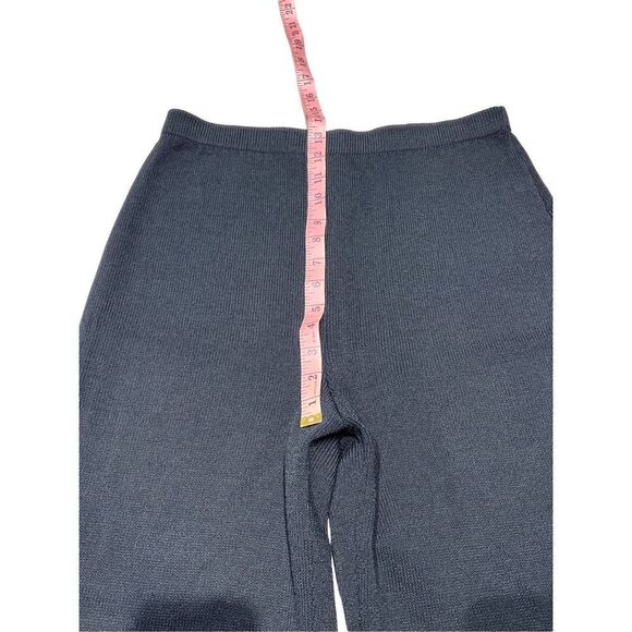 St. John Evening Womens Knit Pull On High Waisted Wide Leg Pants Black Size 10 - Picture 4 of 9